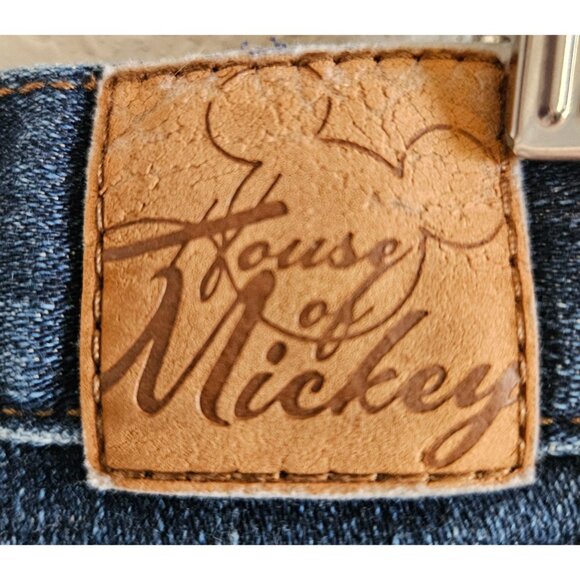 Disney House Of Mickey Woman SZ 10  Jeans Embroidered Pockets With Mickey  Patch - Picture 4 of 6